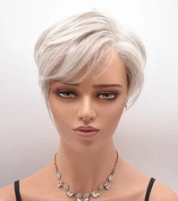 SAN FRANCISCO Wig by BELLETRESS, Oyster Gray, CLEARANCE! Mono Part + Lace Front