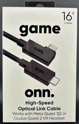 onn 16ft Link High Speed Charge Cable for Oculus Meta Quest Meta Quest 2 3 VR