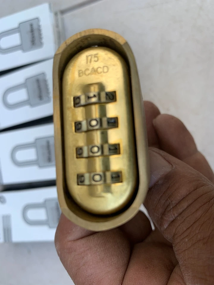 5 Pack Master Lock 175LH Resettable Solid Brass Padlock Combination New - Image 4 of 4