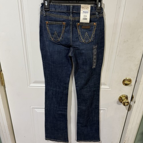 Wrangler Girls' Retro Denver Medium Wash Regular Fit Mid Rise Bootcut Jeans - - Picture 6 of 11