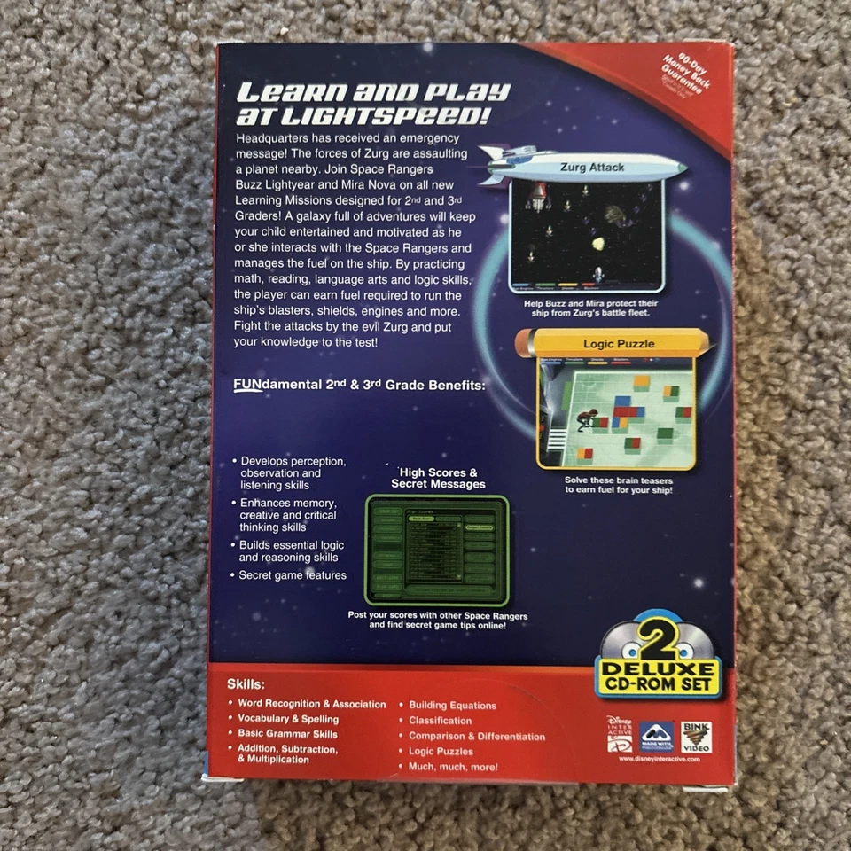 Disney Pixar Learning 2nd & 3rd Grade 2 Deluxe PC CD-ROM MAC Brand New Sealed - Image 2 of 4