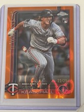 2025 Topps Chrome Update Luke Keaschall RC Orange Refractor /25