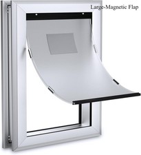 Ownpets Aluminum Large Dog Door, Large-Magnetic Flap, NEW