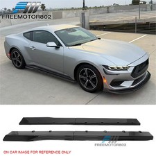 Fits 24-26 Ford Mustang R Style Gloss Black Side Skirts Panel Extensions Abs 2pc Fits 24-26 Ford Mustang R Style Gloss Black Side Skirts Panel Extensions Abs 2pc