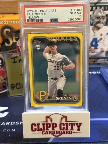 2024 Topps Update Paul Skenes (RC) YELLOW  #US100 - PSA 10 GEM MINT