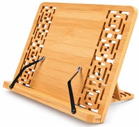 Kurtzy Bambus BuchstäNder Kochbuchhalter LesestäNder Verstellbar 33,5X24Cm