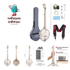 High-Quality 39-Inch Maple Banjo with Adjustable Features Complete Accessories