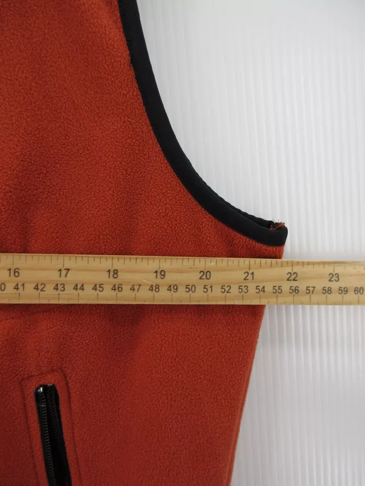 DE COLECCIÓN Chaleco Jansport Hombres Pequeño Naranja Polar Chaqueta Abrigo Cremallera Completa Rompevientos Foto 4 de 4