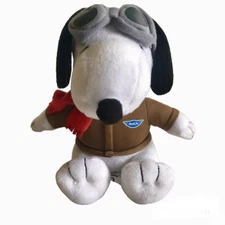 2015 Metlife Peanuts Snoopy Red Baron Aviator Pilot 6” Plush Stuffed Animal