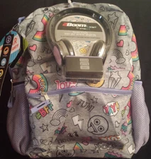 Star Point #BFF Backpack with Headphones Tech Ready School Or Travel Pack