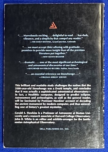 Vintage Paperback / STONEHENGE DECODED, Gerald Hawkins, John White/ (Dell: 1964) - Imagen 2 de 4