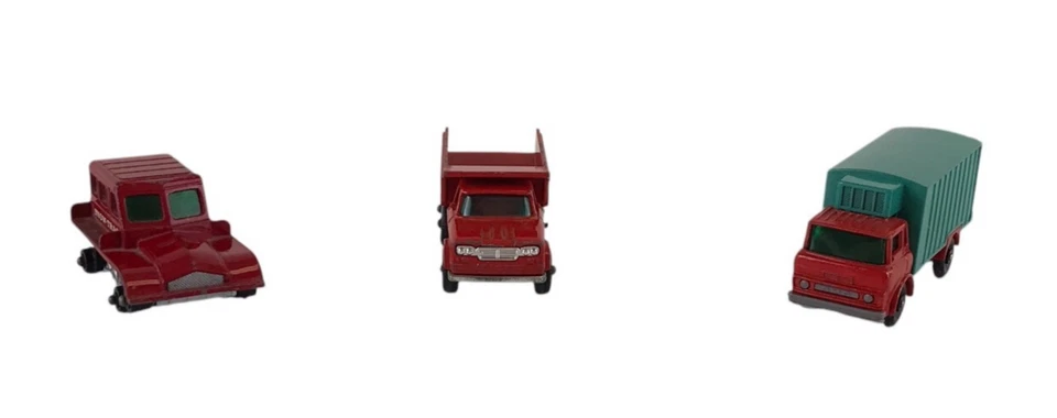 Lesney Matchbox 3 Trucks - Dumper 48 + Refrigerator 44 + Snow Trac 35 Original - Image 2 of 4