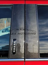USA Made Real Carbon Fiber Pillar Post Trim FOR 2015-2025 Ford F-150 With Keypad