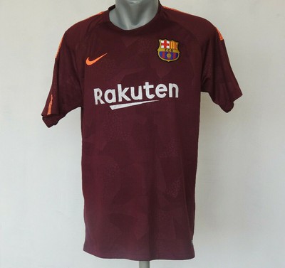 Fc Barcelona 17 18 Away Jersey Nike Red Shirt Size Xl Burgundy Football Ebay