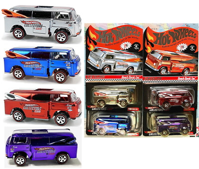 4x HOT WHEELS RLC VW REDLINE BEACH BOMB TOO LIMITED CHROME RED BLUE PURPLE #1