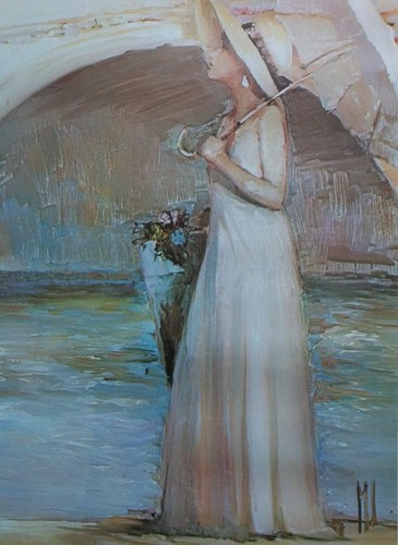 Bride Under the River Bridge Photolithography Innocent Melani with Certificate - Picture 2 of 4