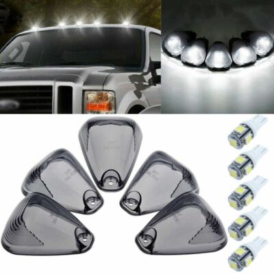   for Ford F250 F350 Super Duty Smoked Cab Roof Running Marker Light Covers Lens