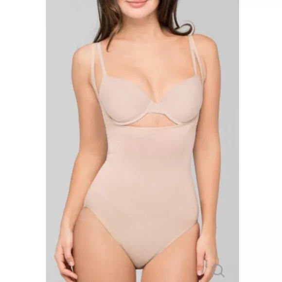 New BodyWrap Underbust Bodysuit Nude Shapewear Tummy Control S M L XL