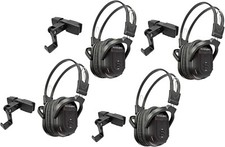 4 Fold In Wireless Headphones For Chrysler Vehicles Rear DVD Headsets W/Holders