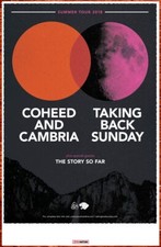 COHEED AND CAMBRIA | TAKING BACK SUNDAY Tour 2018 Ltd Ed RARE Poster! Prog Rock