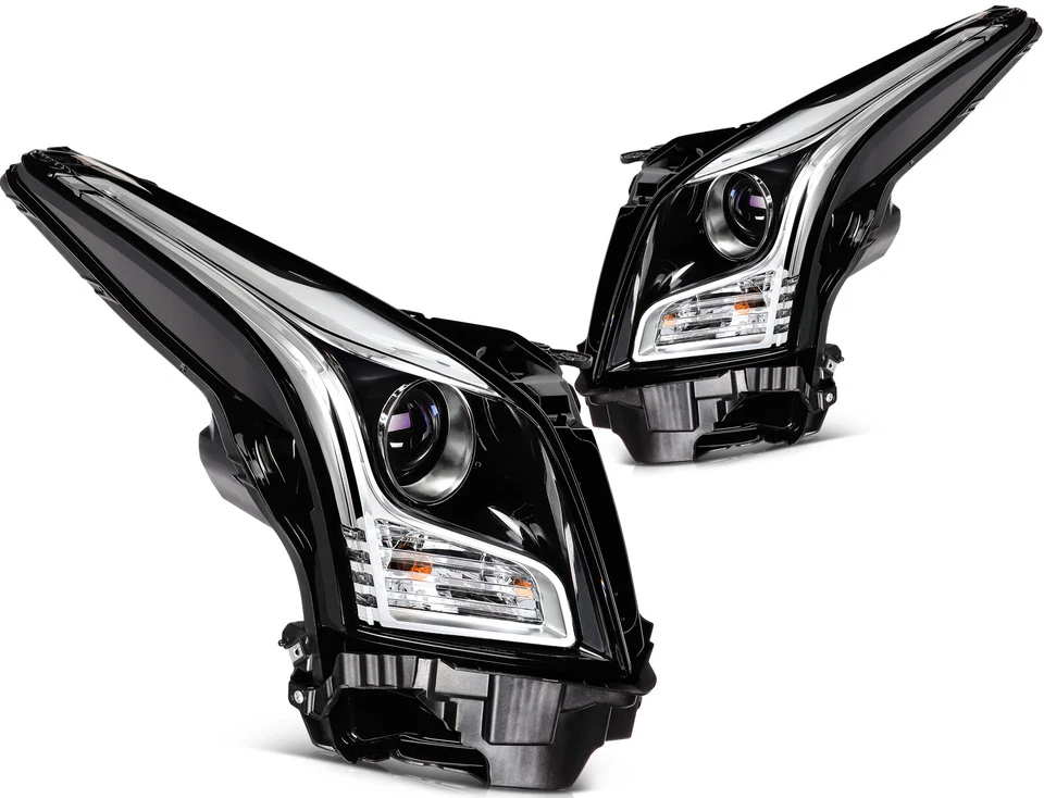 Pair LED Headlights Assembly For 2013-2018 Cadillac ATS Headlamps - Image 4 of 4