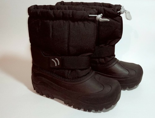 Size 4 Youth Black EUC snow boots ThermoLite Circo 9.5 inches tall Insulated