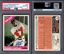 PSA 10 2015 Heritage Real One Autograph Rusney Castillo RC POP2 Red Sox G00 2672