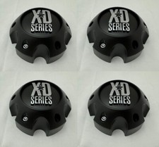 Set Of 4 Kmc Xd Series 6 Lug Wheel Rim Black Center Cap 882-1456-cap 1079l145mb
