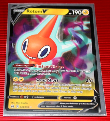 Rotom V HP190 * Full Art * 2023 Collectible Rare Holo Pokemon Card