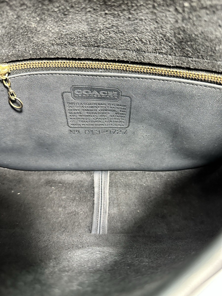 Vintage Coach Flap Bag 9727 Rare Black Leather ~ Made In USA Vintage Coach Flap Bag 9727 Rare Black Leather ~ Made In USA