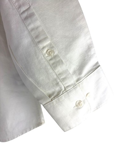 Camicia Luxury Marc Anthony Misto Lino Bottoni Slim Fit Nuova con etichette, Uomo Medium - Foto 5 di 8