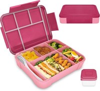 Brotdose Kinder Mit FäChern 1300Ml Lunchbox Auslaufsicher Bento Box Pink