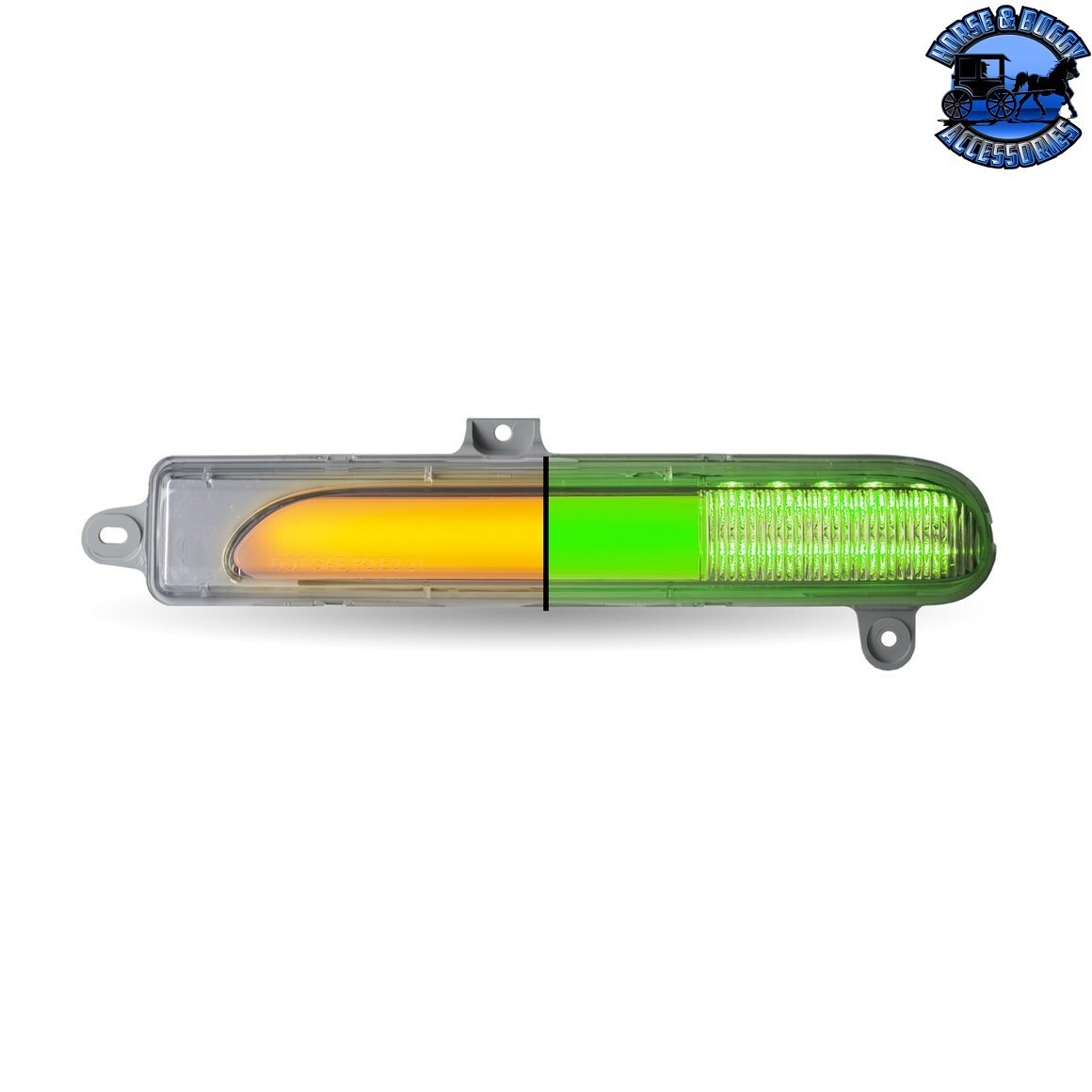 Trux Peterbilt 389 Headlight Turn Signal LED Amber/Green p20ag