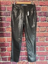 Old Navy High Waisted OG Straight Faux Leather Pant-Size 4-NWT C14