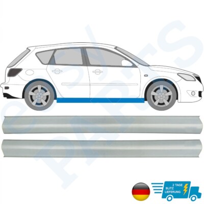 Für Mazda 3 BK 2003-2009 Schweller Reparaturblech / Rechts = Links / Paar