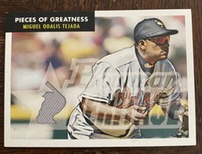 2007 Bowman Heritage Miguel Tejada Game Used Jersey Pieces Of Greatness 