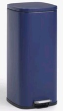 Image of 30L Navy Blue Shade Square Pedal Bin Home Kitchen Office Recycle Waste Metal 😍