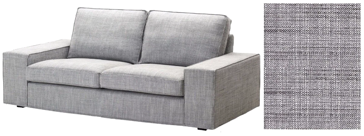 New IKEA Kivik 2 Seater sofa Cover set in ISUNDA GREY HIGH QUALITY