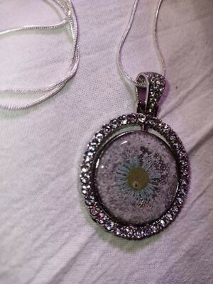 Memorial Pendant Necklace Angel with wings Cremation Cremains Loved One Pet 
