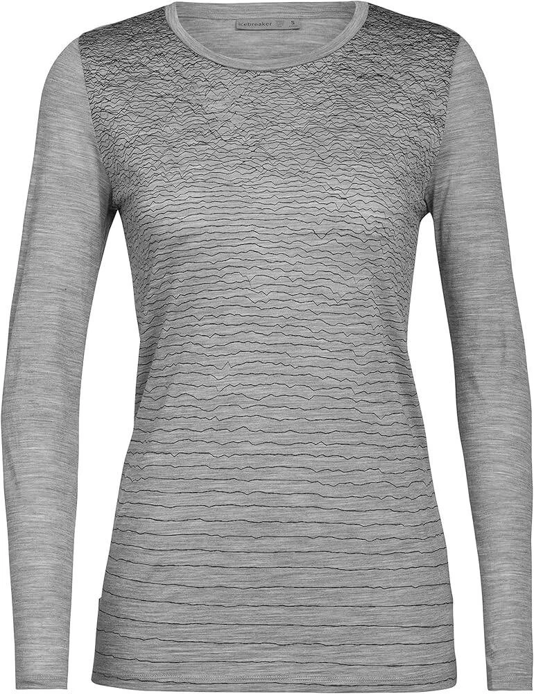 Icebreaker Merino Wool Women’s Gray Base Layer Sweater Size M