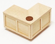 Casa delle Bambole Angolo Bar Bancone S Legno Finitura Naturale Scala 1:12 Miniatura Tumdee