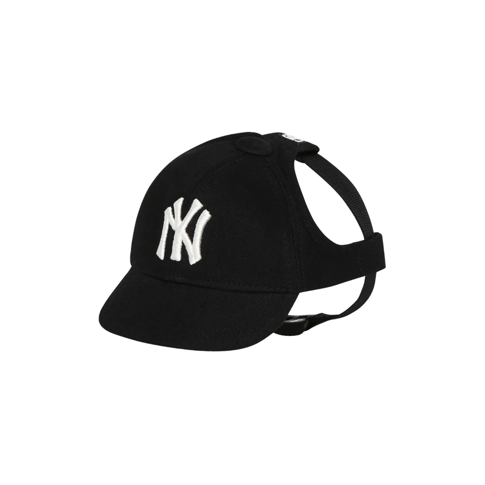 Yankees MLB Pet Dog Hat, NY New York Cap Black for Dogs - Dog Baseball hat, - Image 2 of 4