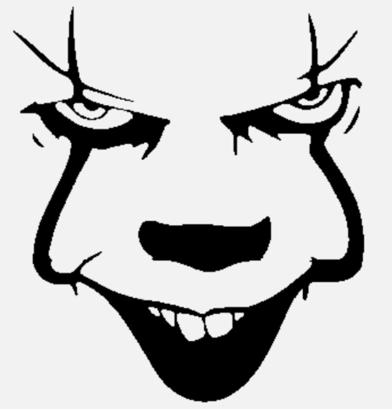 Clown Pennywise IT Vinyl Car Window Decal Sticker choose color and size