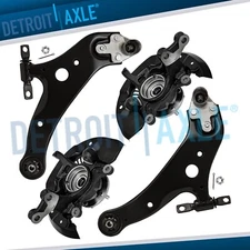 FWD Front Steering Knuckles Hub Bearings Lower Control Arms for Toyota Sienna