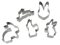 Zenker 5-Tlg. Ausstecher Set Osterhase Ausstechform Keksausstecher Ostern