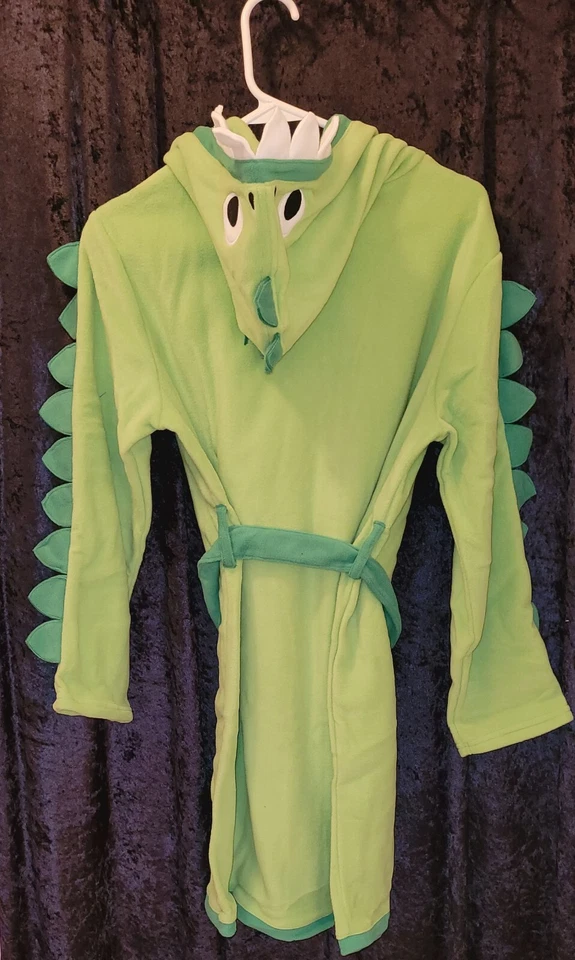 NUEVO CON ETIQUETAS ALBORNOZ GYMBOREE DINOSAURIO VERDE NIÑOS, TALLA L 10-12, RESISTENTE AL FUEGO Foto 4 de 4