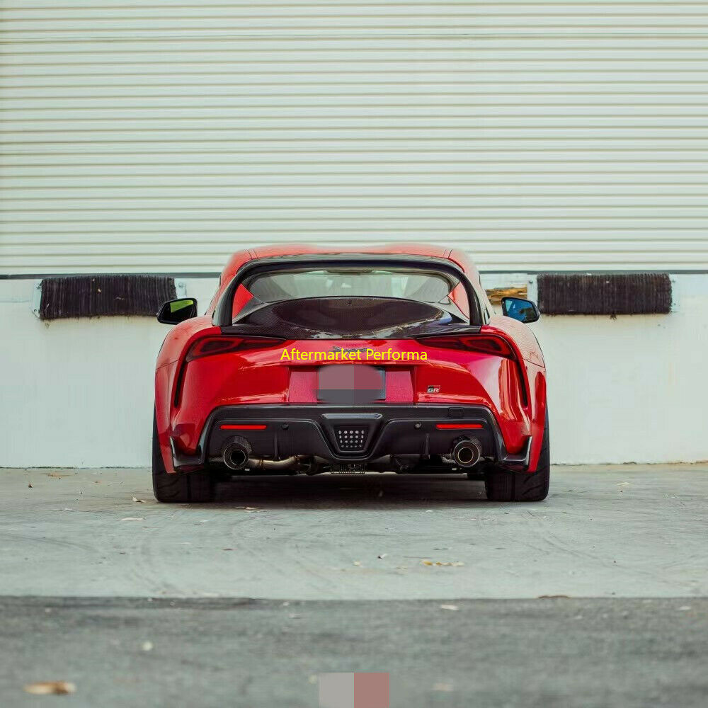 MB STYLE REAL CARBON FIBER REAR TRUNK SPOILER WING FOR TOYOTA GR SUPRA ...