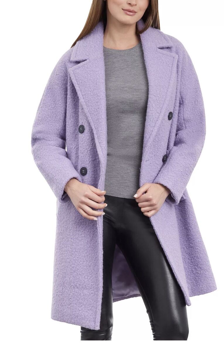 NWT BCBGENERATION Women's Double-Breasted Bouclé Walker Coat NWT BCBGENERATION Women's Double-Breasted Bouclé Walker Coat