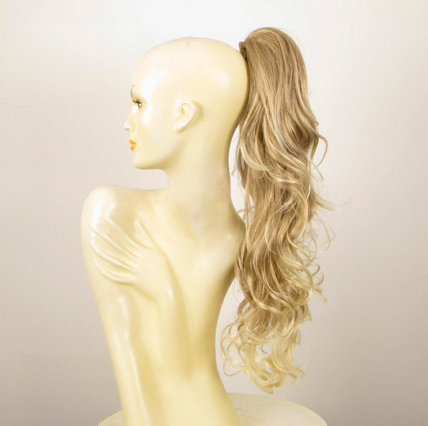 Postiche queue de cheval 65 cm blond clair méché 6/15t613 pour femme