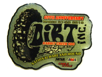 #ad National Hare and Hound Pin Dirt Inc 40th Anniversary 2015 Hat Lapel $11.67
